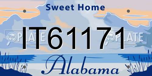 IT61171 Alabama License Plate