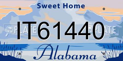 IT61440 Alabama License Plate