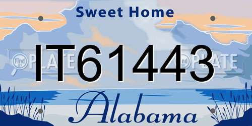 IT61443 Alabama License Plate