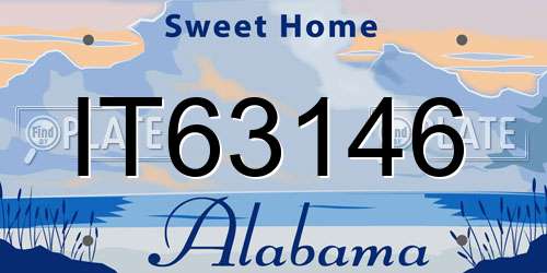 IT63146 Alabama License Plate