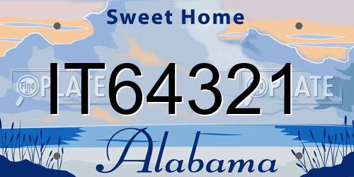 IT64321 Alabama License Plate