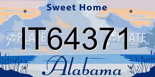 IT64371 Alabama License Plate