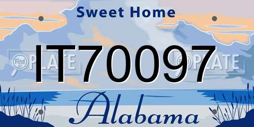 IT70097 Alabama License Plate