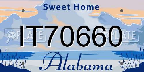 IT70660 Alabama License Plate