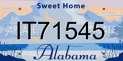 IT71545 Alabama License Plate