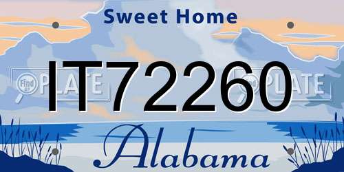 IT72260 Alabama License Plate