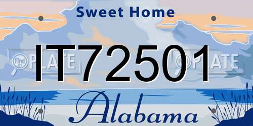 IT72501 Alabama License Plate