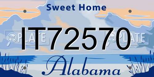 IT72570 Alabama License Plate