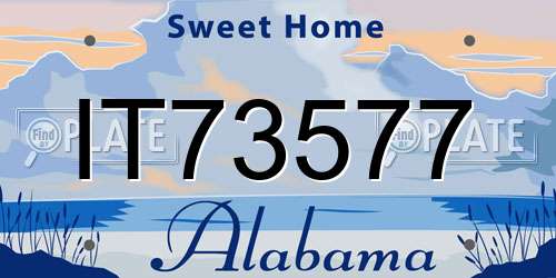 IT73577 Alabama License Plate