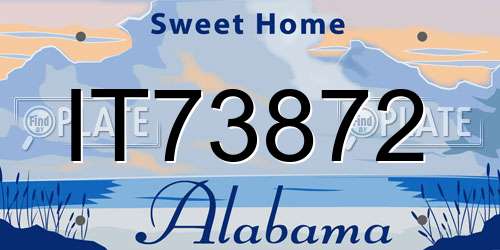 IT73872 Alabama License Plate
