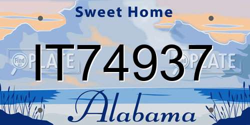 IT74937 Alabama License Plate