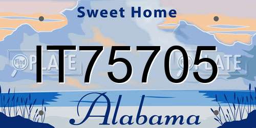 IT75705 Alabama License Plate