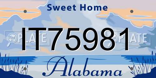 IT75981 Alabama License Plate