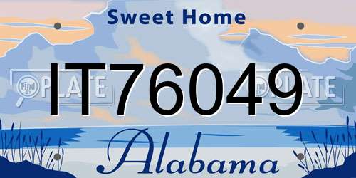IT76049 Alabama License Plate