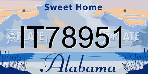 IT78951 Alabama License Plate