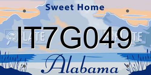 IT7G049 Alabama License Plate