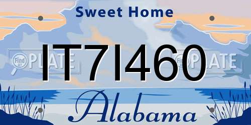 IT7I460 Alabama License Plate