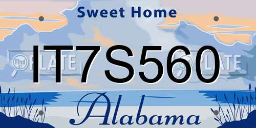 IT7S560 Alabama License Plate