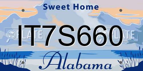 IT7S660 Alabama License Plate