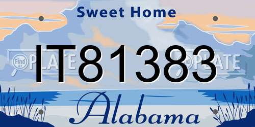 IT81383 Alabama License Plate