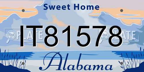 IT81578 Alabama License Plate