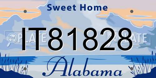 IT81828 Alabama License Plate