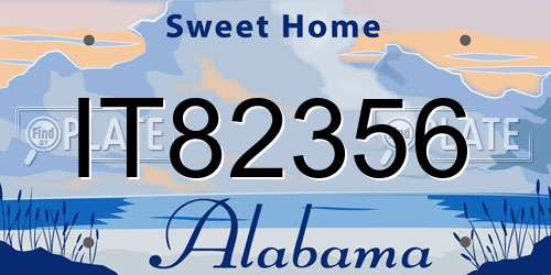 IT82356 Alabama License Plate