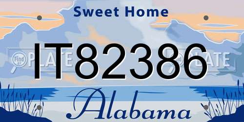 IT82386 Alabama License Plate