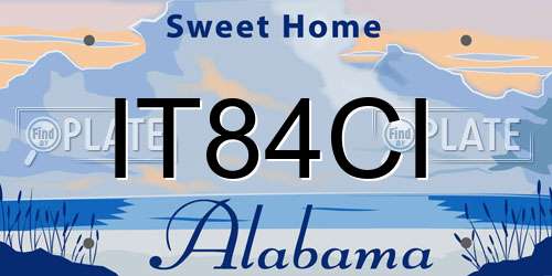 IT84CI Alabama License Plate
