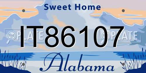 IT86107 Alabama License Plate