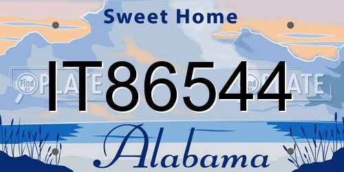 IT86544 Alabama License Plate