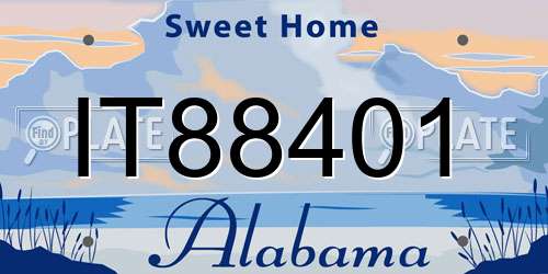 IT88401 Alabama License Plate