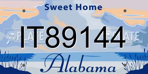 IT89144 Alabama License Plate