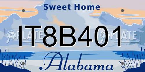 IT8B401 Alabama License Plate