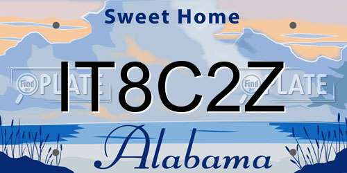 IT8C2Z Alabama License Plate