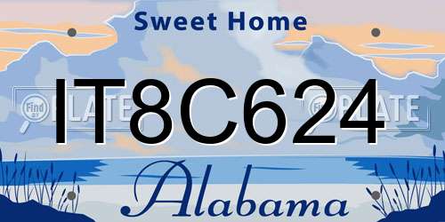 IT8C624 Alabama License Plate