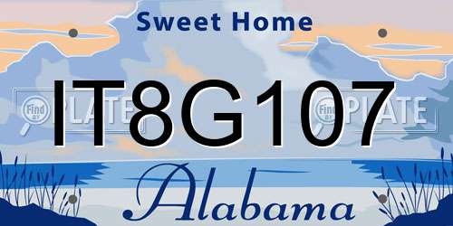 IT8G107 Alabama License Plate