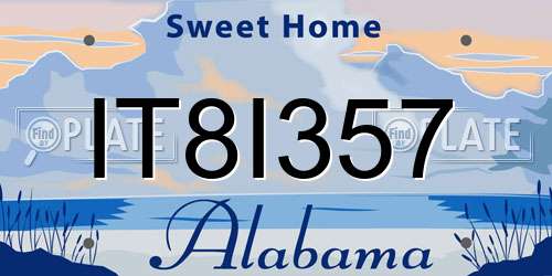 IT8I357 Alabama License Plate