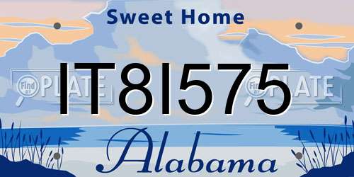 IT8I575 Alabama License Plate