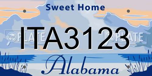 ITA3123 Alabama License Plate