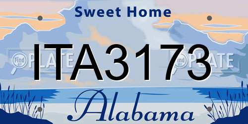 ITA3173 Alabama License Plate