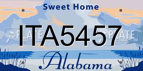 ITA5457 Alabama License Plate