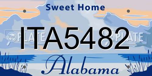 ITA5482 Alabama License Plate