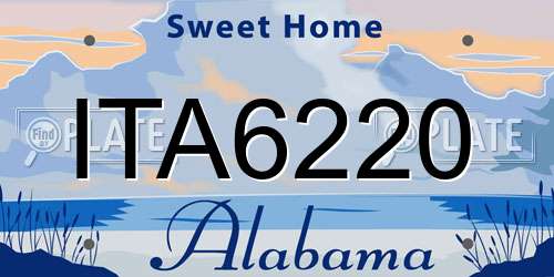ITA6220 Alabama License Plate