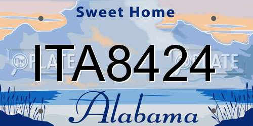 ITA8424 Alabama License Plate