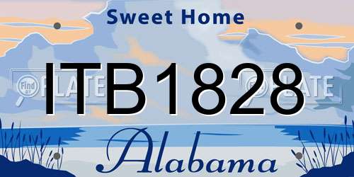 ITB1828 Alabama License Plate