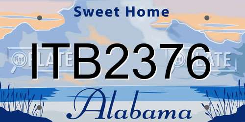 ITB2376 Alabama License Plate