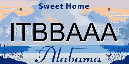 ITBBAAA Alabama License Plate