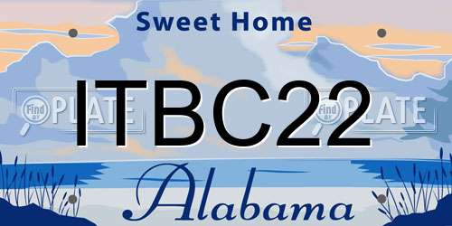 ITBC22 Alabama License Plate