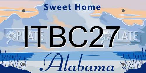 ITBC27 Alabama License Plate